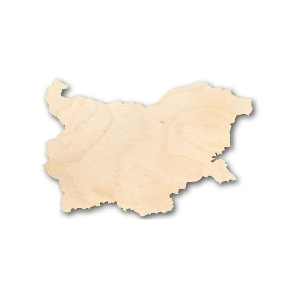 Unfinished Wood Bulgaria Shape - Country - Craft - up to 46" DIY 10" / 1/4"