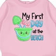 thumbnail image 3 of Inktastic My 1st Day at the Beach Cute Bucket and Shovel Baby Fleece Bodysuit, 3 of 4