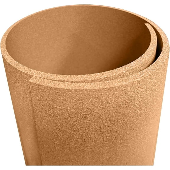 Manton Industrial Cork Roll, 4' x 4' x 1/2", Custom Bulletin Board Cork Sheet & Tack Pin Display Wall Panel