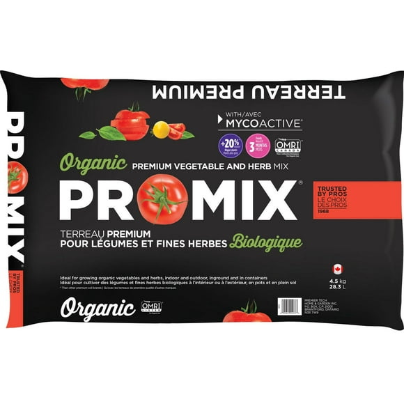 Terreau biologique pour légumes et fines herbes PRO-MIX® Idéal pour la culture bio.