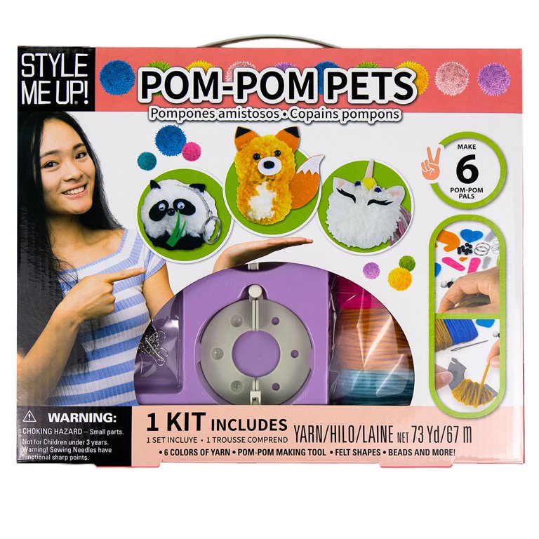 Style Me Up, Pom Pom Pets, Kids Yarn Crafting - Walmart.com