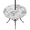 Silver, Gray, White, variant on Round Outdoor Tablecloth with Umbrella Hole and Zipper, Rustic Flowers Tablecloth with Elastic Waterproof, Sage Green Pastoral Botanical Floral Leaves Patio Table Covers for 55" - 60" Pool Tables