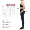thumbnail image 3 of SATINA Navy Blue Leggings with Pockets for Women - High Waisted Yoga Pants - Buttery Soft and Stretchy Fabric - Full Length and Capri Options Available - Tummy Control - For Gym, Running and Daily Us, 3 of 6