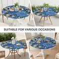 thumbnail image 7 of Pioneer Flower Floral Print Pattern Round Fitted Tablecloth with Elastic Edge,Dining Table Cover Waterproof,Outdoor Round Tablecloth for Camping,Dining,Indoor and Outdoor, 7 of 7