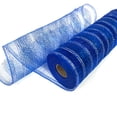thumbnail image 3 of Royal Blue - Deco Mesh Eyelash Metallic Stripes - (10 Inch x 10 Yards), 3 of 4