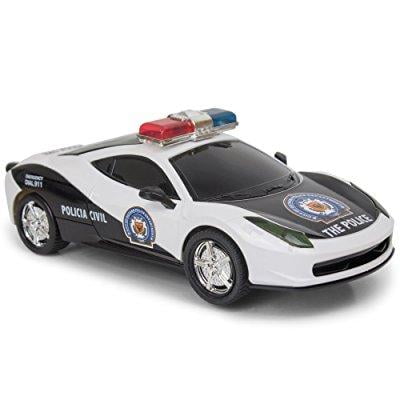 bump and go police car - with lights and sirens - changes direction on contact - best for kids age 3 and