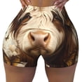 thumbnail image 2 of Uemuo Butterfly Cow Barrel Pattern Women Workout Impact Shorts Scrunch Butt Lifting Gym Shorts Seamless Booty Biker Shorts-Large, 2 of 8
