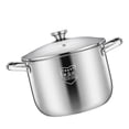 thumbnail image 3 of Thick Stock Pot Stainless Steel Stockpot Multifunction Soup Pot Durable Steamed Pot Cookware Pot for Home Kitchen Cooking Restura, 3 of 8