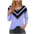 thumbnail image 1 of Blusas para las Mujeres Casual, 3/4 Manga Floral Estampado Camiseta de Moda Top Hecho de Poliéster Transpirable Suave para el Uso Diario de Primavera Otoño, Tops de Blusa para las Mujeres, 1 of 5