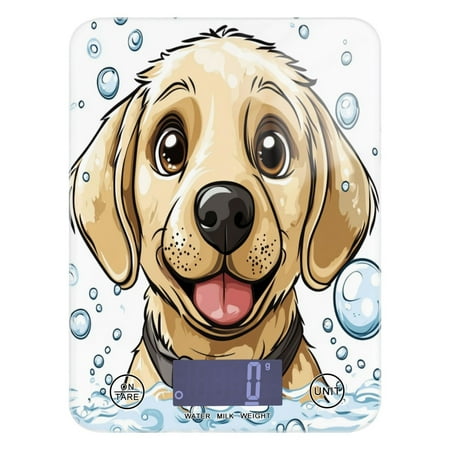 

WOBOGO Cartoon Orange Labrador Kitchen Scale Digital Gram and Ounce Weighing for Cooking Baking Ketogenic Diet Meal Prep