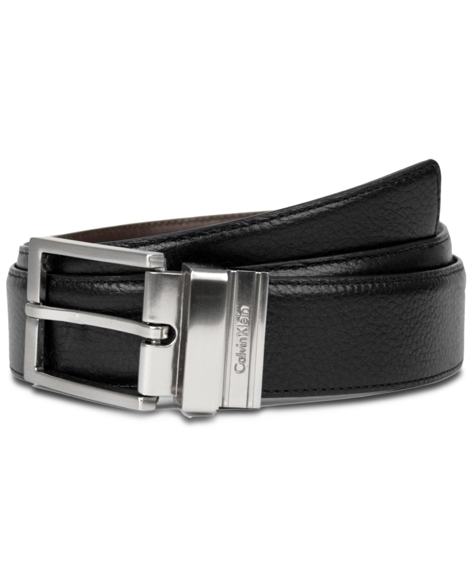 Calvin Klein Men's 33mm Reversible Dress Belt (Black/Brown, 32 ...