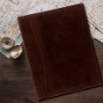 thumbnail image 6 of Vintage Leather Portfolio Writing Padfolio File Folder by Rustic Town, Dark Brown, 6 of 8