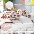 thumbnail image 2 of Brown Maple Duvet Cover Set Full Size, Leaf American Football Retro Modern Art 4 Piece Soft Microfiber Bedding Set with 1 Duvet Cover, 1 Flat Sheet, 2 Pillowcases, 2 of 9