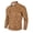 13#Ginger, variant on Men's Leopard Print Business Polo Shirt, Long Sleeve Button Down Top, Regular Fit Shoulder Casual Collared Blouse for Working Blue S