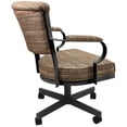 thumbnail image 2 of Tobias Designs Swivel Fabric & Metal Caster Dining Chair in Watusi Madder/Gray, 2 of 2