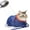 Blue-Orange, variant on Cat Bathing Bag, Breathable Mesh Cat Shower Bag Anti Scratch Adjustable Grooming Washing Bag for Nail Trimming Soft Polyester