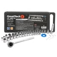 thumbnail image 2 of 46-Piece 1/4 Inch Drive Socket Set With Ratchet, Bits, Extension Bars – Metric & Hex Tools 2 of 5