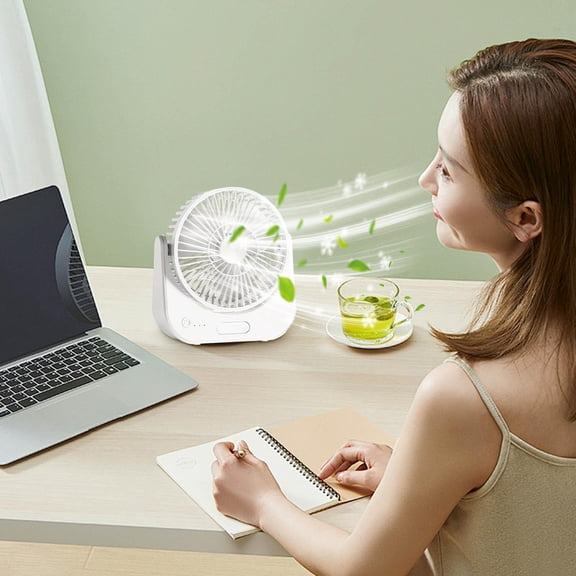 sruoe Fan Mini Desktop Fan, Tabletop Fans Low Noise, Portable Fan, Table Fans For Bedroom, Small Table Fan, Oscillating Office Home Quiet Mini Electric Fan