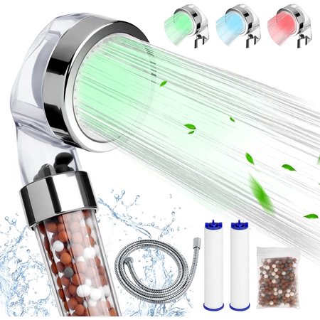 Zelaby Led Shower Head with Hose, Handheld High Pressure Shower Head, 3 ...