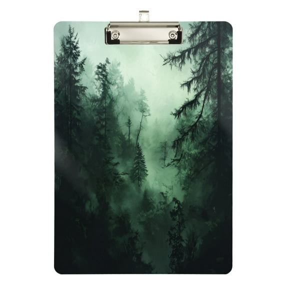 FORMRS Acrylic Clipboard with Low Profile Clip Standard A4 Letter Size, 12.5" x 9", Green Forest