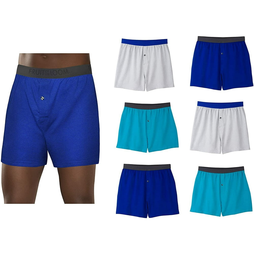 Fruit of the Loom Men's Knit Boxers Breathable Cooling Cotton Micro