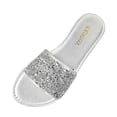 thumbnail image 2 of Censtreet Slides Sandals for Women Basic Slip On Flat Sandals Open Toe Comfort Beach Sandals Slippers for Casual Dressy Summer, 2 of 9