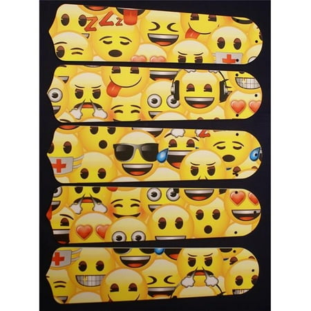 

Ceiling Fan Designers 52SET-KIDS-EMOJI 52 in. New Emoji Ceiling Fan Blades Yellow