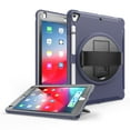 thumbnail image 7 of Dteck Screen Protector Case for iPad 5th Gen (2017)/6th Gen (2018)/iPad Air 1st/Air 2/iPad Pro 9.7" Shockproof Three-Layer Heavy Duty Protector Rubber Hard Stand Hand Strap Cover 9.7-inch,Darkblue, 7 of 7