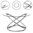 thumbnail image 3 of Modern Round Glass Coffee Table –Side Table with Elegant Silver Metal Frame and Tempered Glass Top,Perfect End Table for Living Room, Bedroom, or Office, 3 of 5