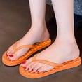 thumbnail image 5 of Slim Flip Flops for Women Beach Rubber Shower Shoes Basic Thong Sandals Bathroom Beach Pool Soft Slip-On Shoes Orange, Size 6, 5 of 5
