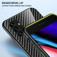 thumbnail image 3 of ELEHOLD Case for Samsung Galaxy A54 5G, Shockproof Luxury Carbon Fiber Textured Glass Case Cover,Black, 3 of 11