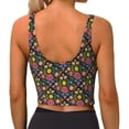 thumbnail image 3 of Lsque Mexican Folk Art Floral Printed Women'S Sports Bra, Compression, Moisture Wicking, High-Impact Sports Bra For Women,Supportive sports bra-XX-Large, 3 of 9