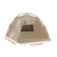 thumbnail image 3 of Portable Pet Tent for Cats and Small Dogs, Water-Resistant, with Cushion, Beige, 15.75x15.75x15.75in, 3 of 6