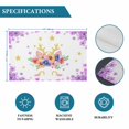 thumbnail image 6 of Purple Pink Floral Placemats Set of 12, Farmhouse Antlers Flowers Abstract Placemats for Dining Table, Place Mats for Kitchen Tabletop, Waterproof Wipeable Dining Table Mats Set, 6 of 9