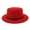 Red, variant on yunLXY Hat Red Unisex Wide Brim Wool Belt Felt Flat Top Fedora Hat Party Trilby Hats Cap