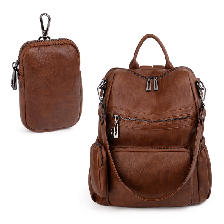 UTO Vegan Leather Backpack Purse for Women, Convertible  display picture 1