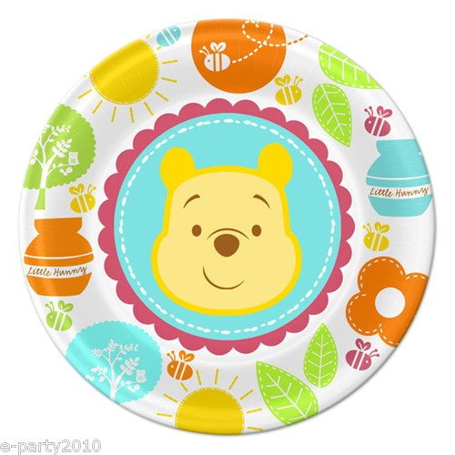 Winnie the Pooh 'Little Hunny' Baby Shower Small Paper Plates (8ct) - Walmart.com - Walmart.com