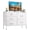 5White, variant on Simenmax 5 Dresser for Bedroom, 5 Storage Drawers, Wide Fabric Closet Chests Organizer Tower Furniture with Wooden Top Metal Frame for Clothes, Room, Living Room, Hallway, Entryway, Black