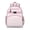 Pink-51, variant on Tropical Seahorse Students Backpack with Nautical Coastal Life Design, Cute Cartoon Underwater Plants and Shells Print, Marine Beach Theme for School and Travel