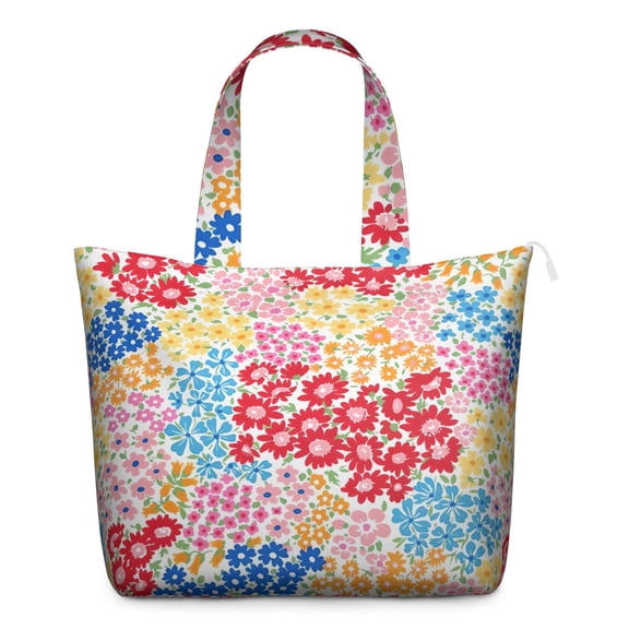 Abstract Geometric Weekender Bag for Women, Large Capacity Travel Tote with Zipper Closure & Interior Pockets, Lightweight Carry-On for Trips