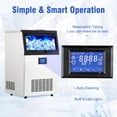 thumbnail image 3 of Towallmark Ice Makers Countertop,Nugget Ice Maker Countertop,Freestanding/Under Counter Stainless Steel Ice Machine,90Lbs/24 Hour with 30Lbs Ice Storage Capacity,White, 3 of 6