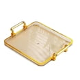 thumbnail image 3 of Rongfmy Coffee Table Decor Tray with Handles Tea Fruit Storage Tray for Coffee Table Amber, 3 of 9