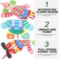 thumbnail image 4 of 2Pcs Clown Marionette Puppet String Wood Clown String Marionette Puppet Show Toy Interactive Clown Toy, 4 of 4