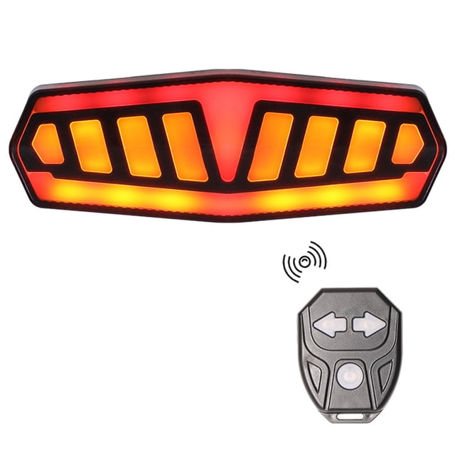 Señales de giro para bicicleta, luz trasera, Control remoto, luz de advertencia de seguridad LED impermeable