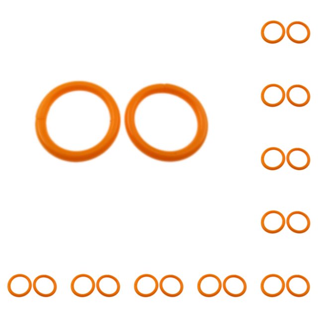Anillos de carpeta de hojas sueltas Moyic 10 Uds ABS naranja diámetro 27mm