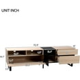 thumbnail image 2 of Modern TV Stand for 80'' TV with Double Storage Space, Media Console Table, Entertainment Center with Drop Down Door for Living Room, Bedroom, Home Theatre, 2 of 7
