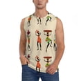 thumbnail image 2 of Lsque African Women Print Men's Cotton Blend Sleeveless Muscle Shirts (S-3XL)- Moisture Wicking, Odor Protection, UPF 30+,Small, 2 of 8