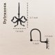 thumbnail image 5 of para Cortina de Ducha con Lazo Negro, 12 Unidades de Anillos Decorativos de Metal Inoxidable para Cortina de Ducha, para Barras de Ducha, 5 of 5