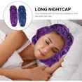 thumbnail image 3 of KALLORY 2Ud Gorro De Satén Ajustable Para Y Cuidado De Largo Morado Para Mujer, 3 of 6