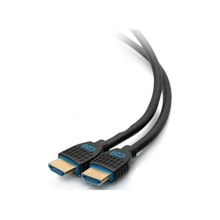 UPC: 0757120103738 | C2G C2G10373 1 ft. Black Performance Series Ultra Flexible High Speed HDMI Cable – 4K 60Hz In-Wall  CMG (FT4) Rated Male to Male